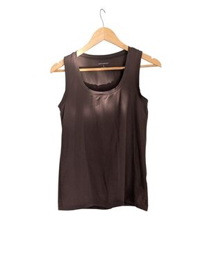 Woman's Banana Republic Basic Chocolate Brown Scoop Neck Tank- Size Medium